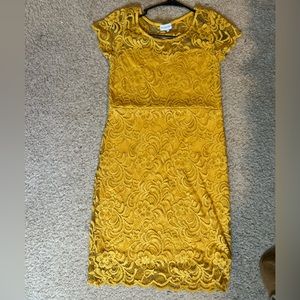 Lace yellow dress
